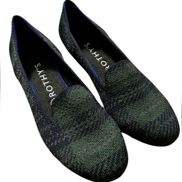 ROTHY’S The Loafer Knit Forest Tartan Limited Edition Holiday Rare Green 7.5 - Picture 1 of 11